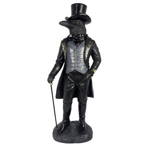 Hallow's Eve Raven Gentleman LED Light Up Eyes Halloween Figurine 20 Inch